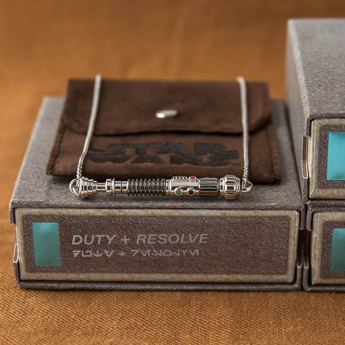 Star Wars X RockLove LIGHTSABER WORKSHOP Duty and Resolve Lightsaber Necklace - 