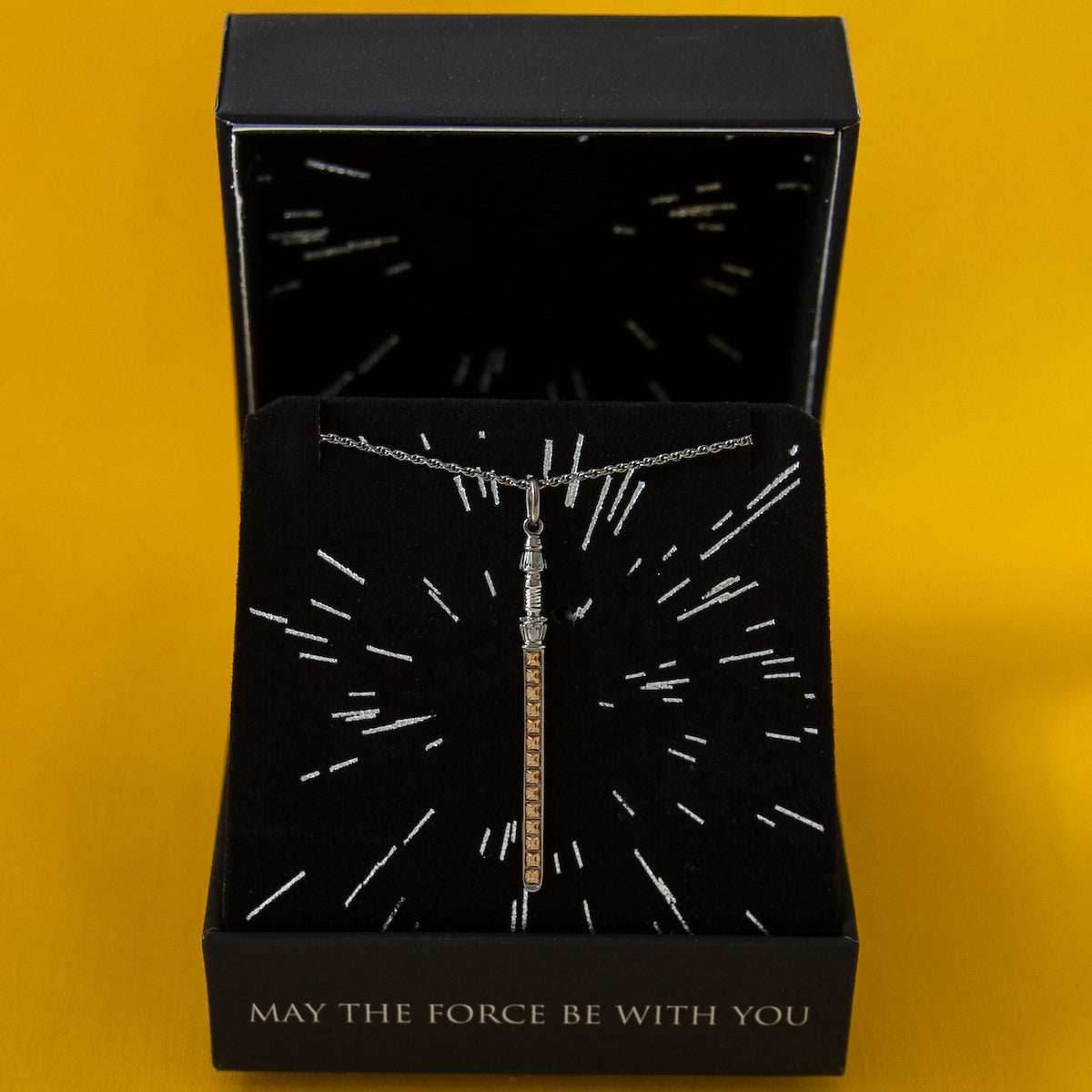 Star Wars X RockLove Rey Crystal Lightsaber Necklace - 