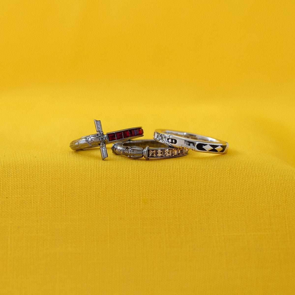 Star Wars X RockLove Rey Crystal Lightsaber Ring - Size 5