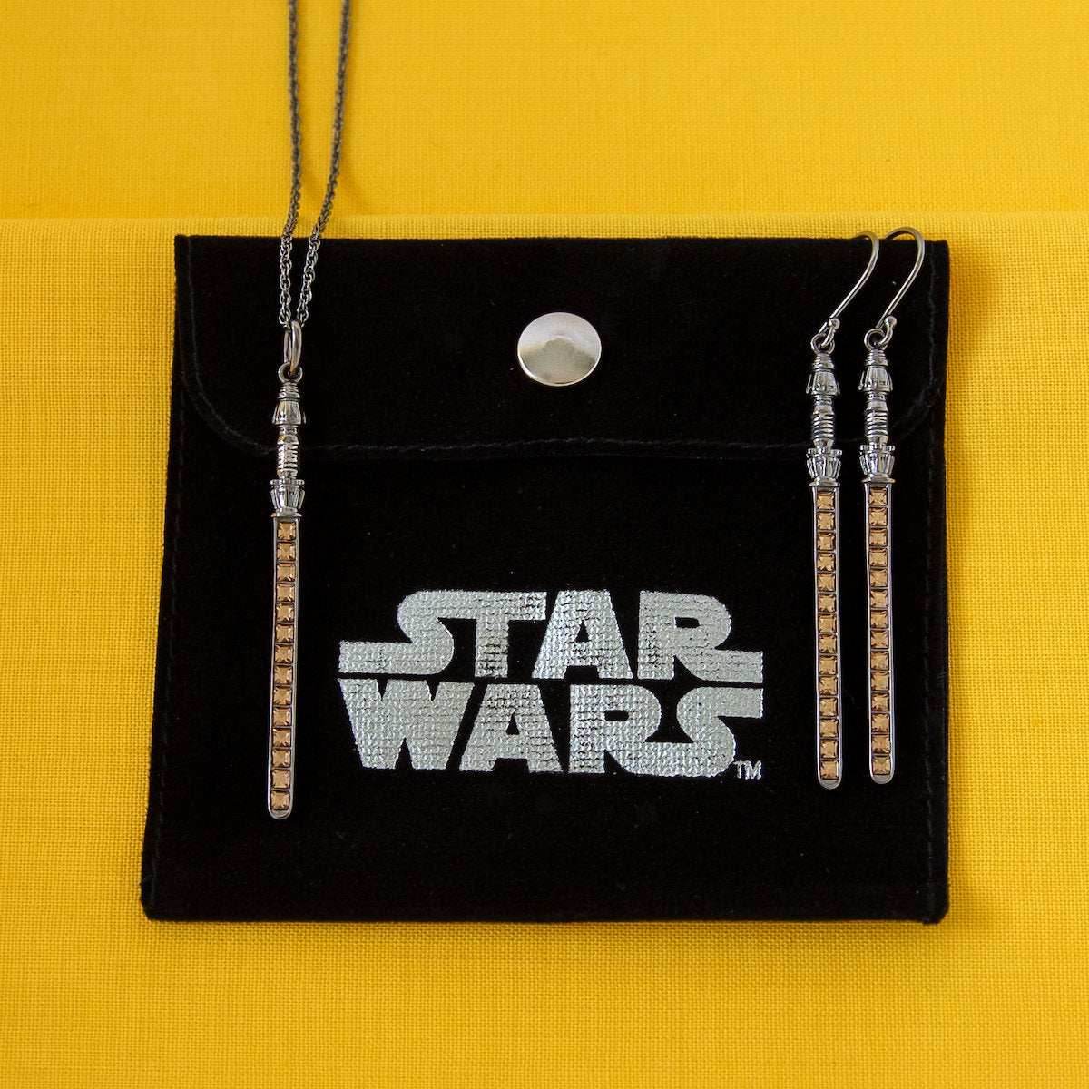 Star Wars X RockLove Rey Crystal Lightsaber Earrings - 