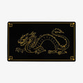 Golden Dragon Playmat - Standard Playmat / Black / Plain