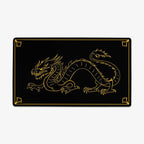 Golden Dragon Playmat - Standard Playmat / Black / Plain