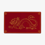 Golden Dragon Playmat - Standard Playmat / Red / Plain