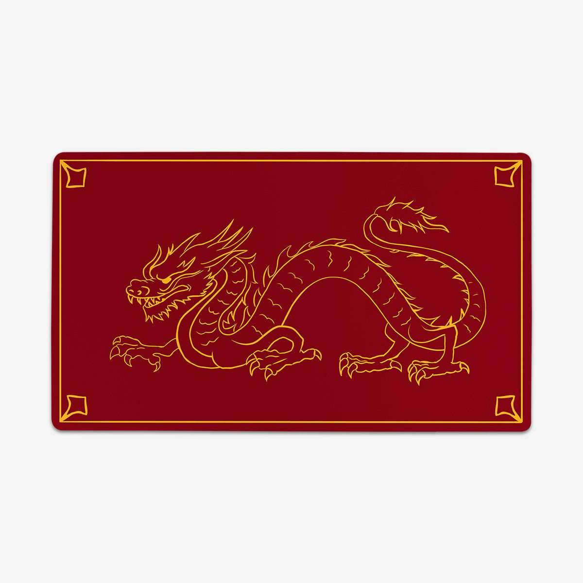 Golden Dragon Playmat - Standard Playmat / Red / Plain