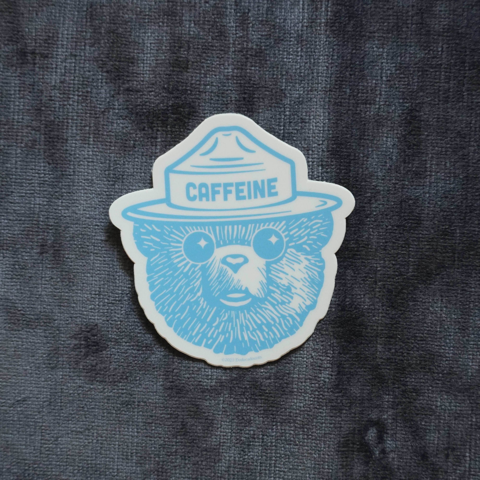 Caffeine Bear Vinyl Sticker – Wake Up with Brewed Boldness - 