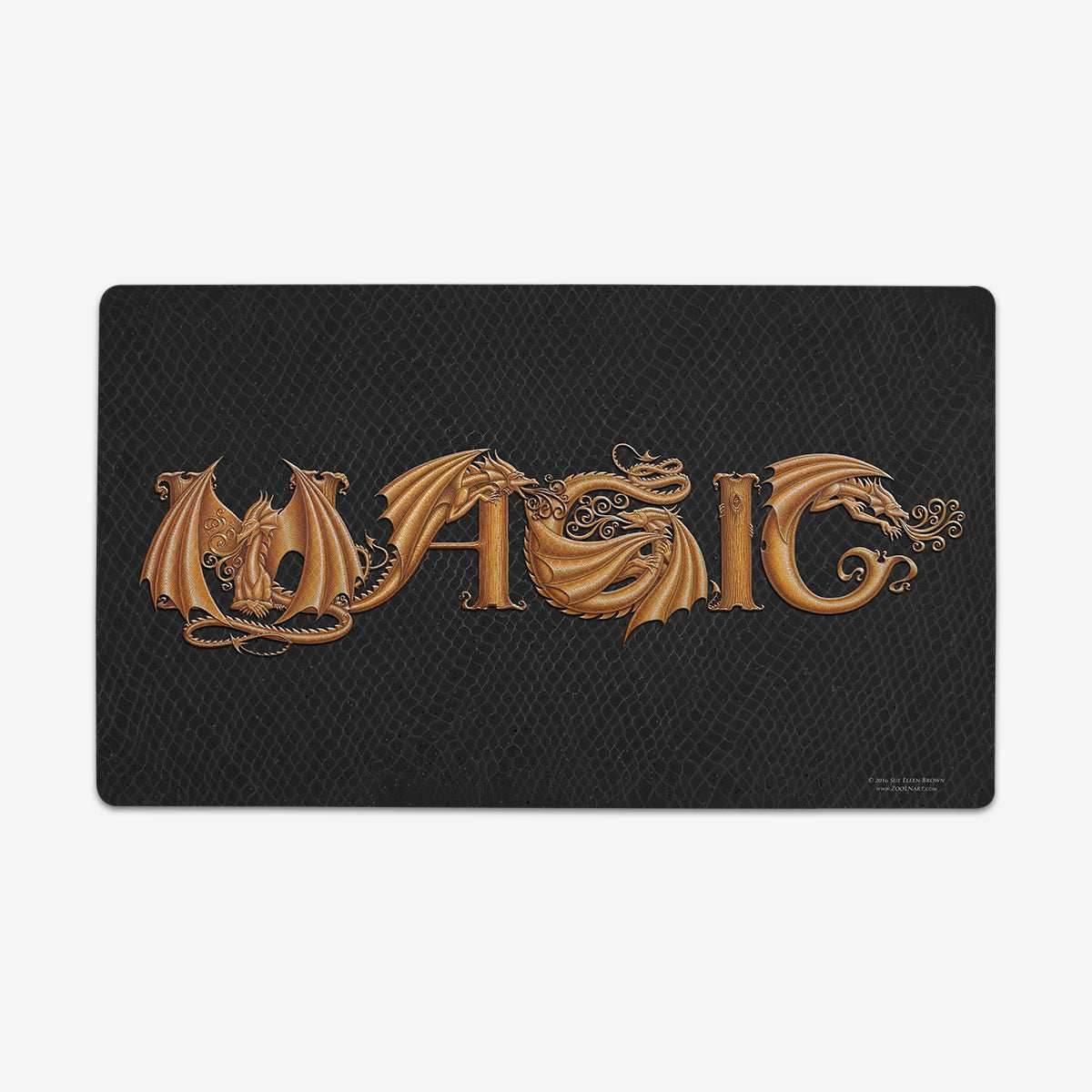 ZooLN Dragonskin Magic Playmat - Standard Playmat / Black and Gold / Plain