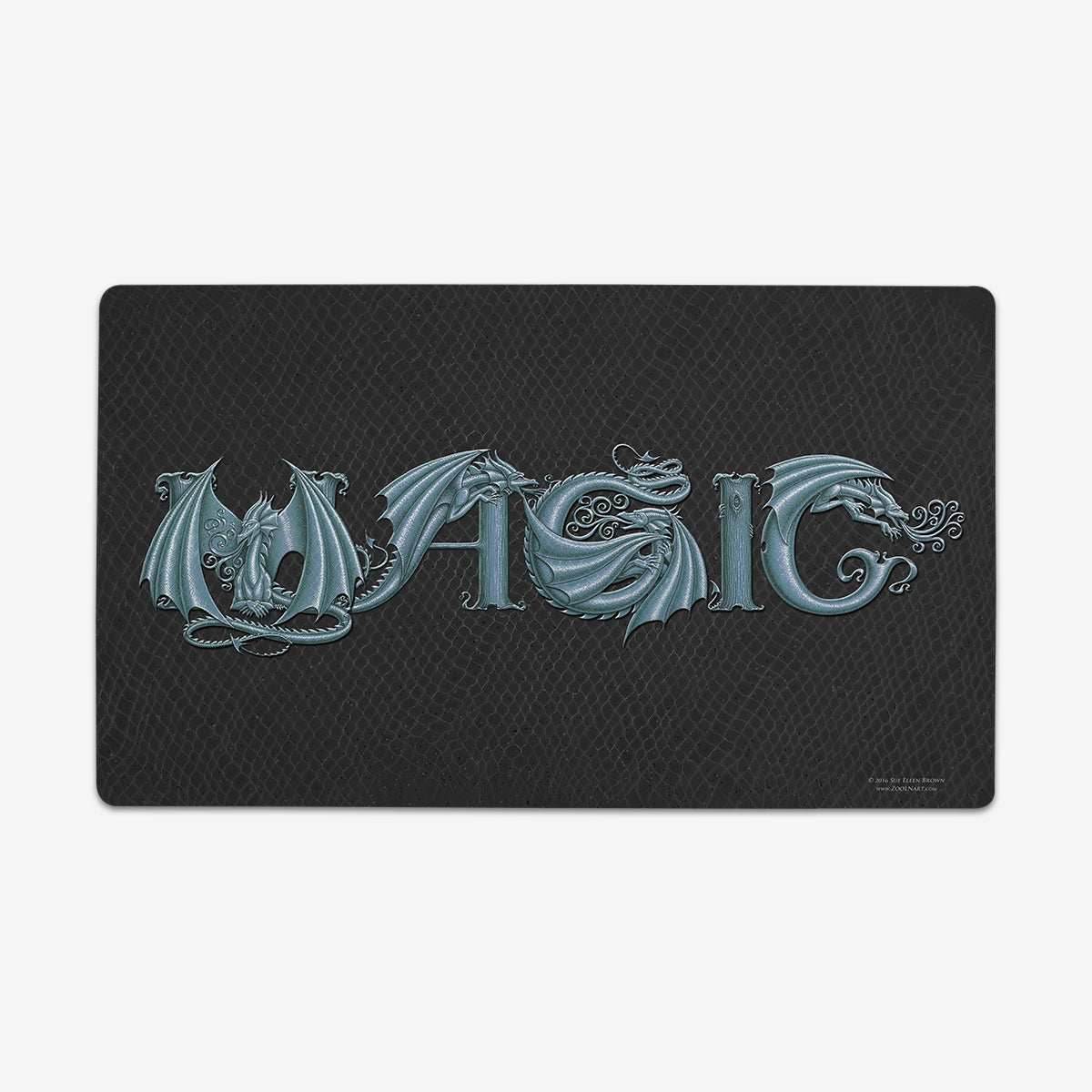ZooLN Dragonskin Magic Playmat - Standard Playmat / Black and Silver / Plain