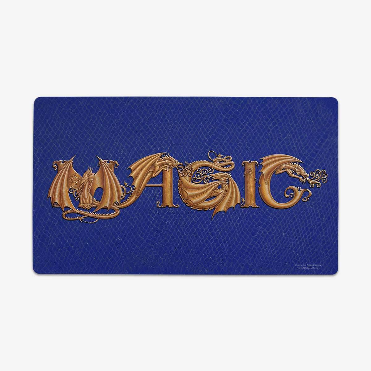 ZooLN Dragonskin Magic Playmat - Standard Playmat / Blue and Gold / Plain