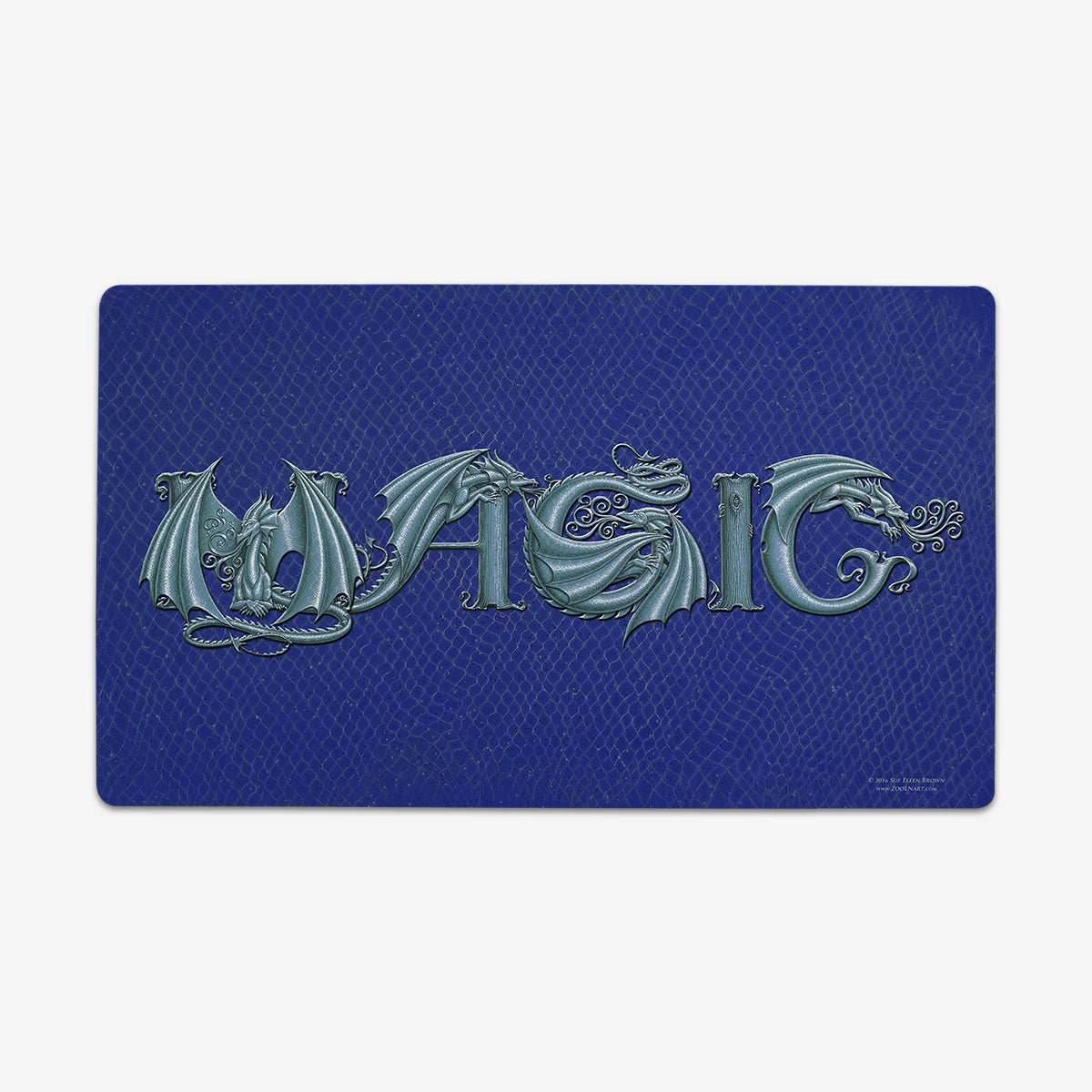 ZooLN Dragonskin Magic Playmat - Standard Playmat / Blue and Silver / Plain