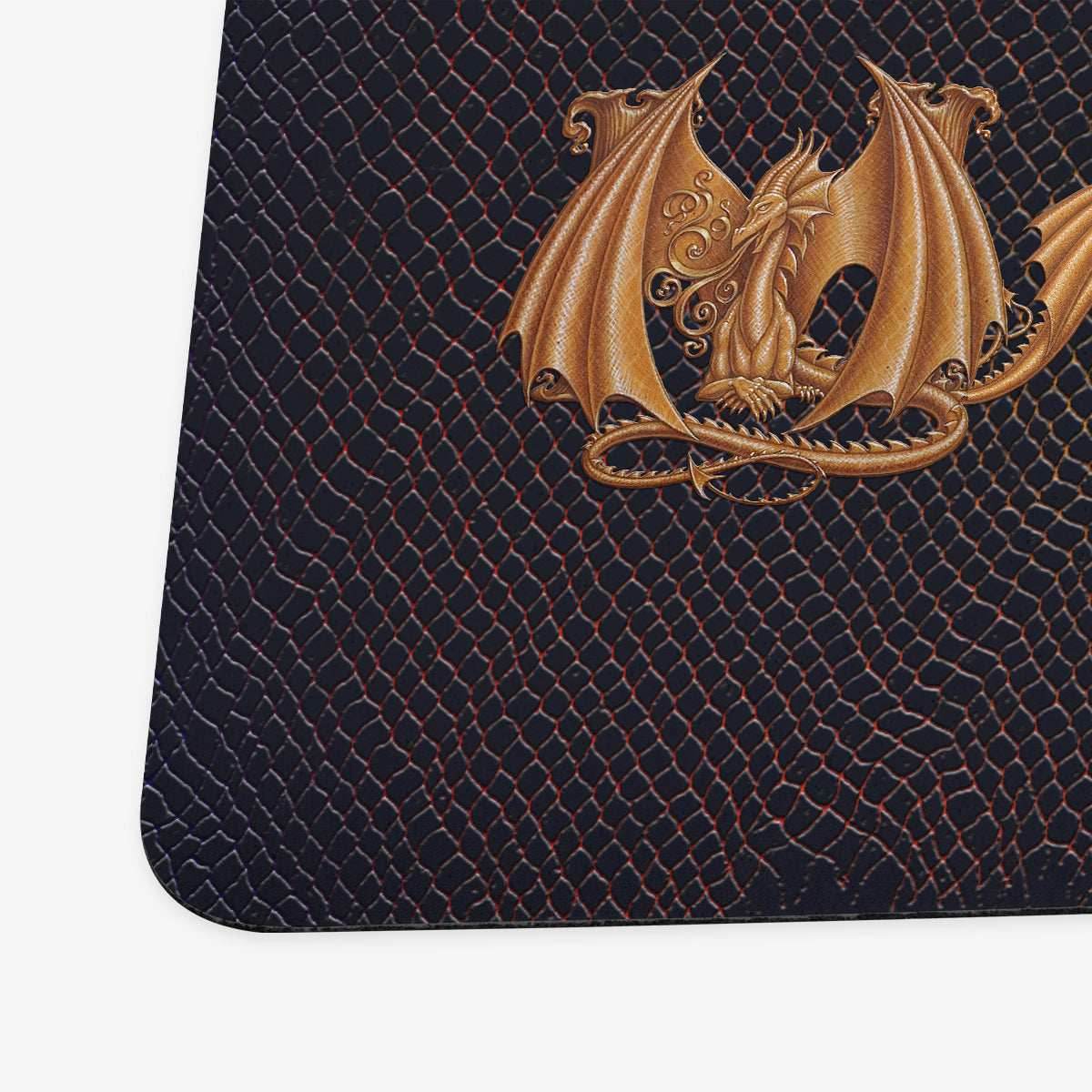 ZooLN Dragonskin Magic Playmat - Standard Playmat / Red and Gold / Plain