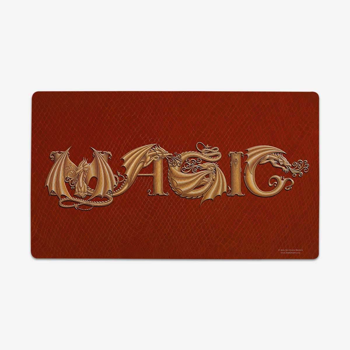ZooLN Dragonskin Magic Playmat - Standard Playmat / Red and Gold / Plain