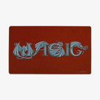 ZooLN Dragonskin Magic Playmat - Standard Playmat / Red and Silver / Plain