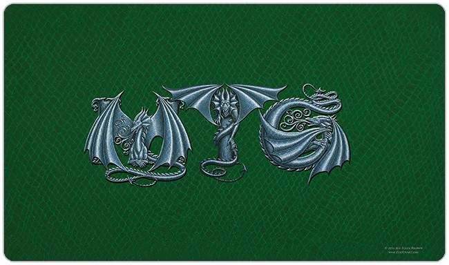 ZooLN Dragonskin MTG - Green & Silver / Plain