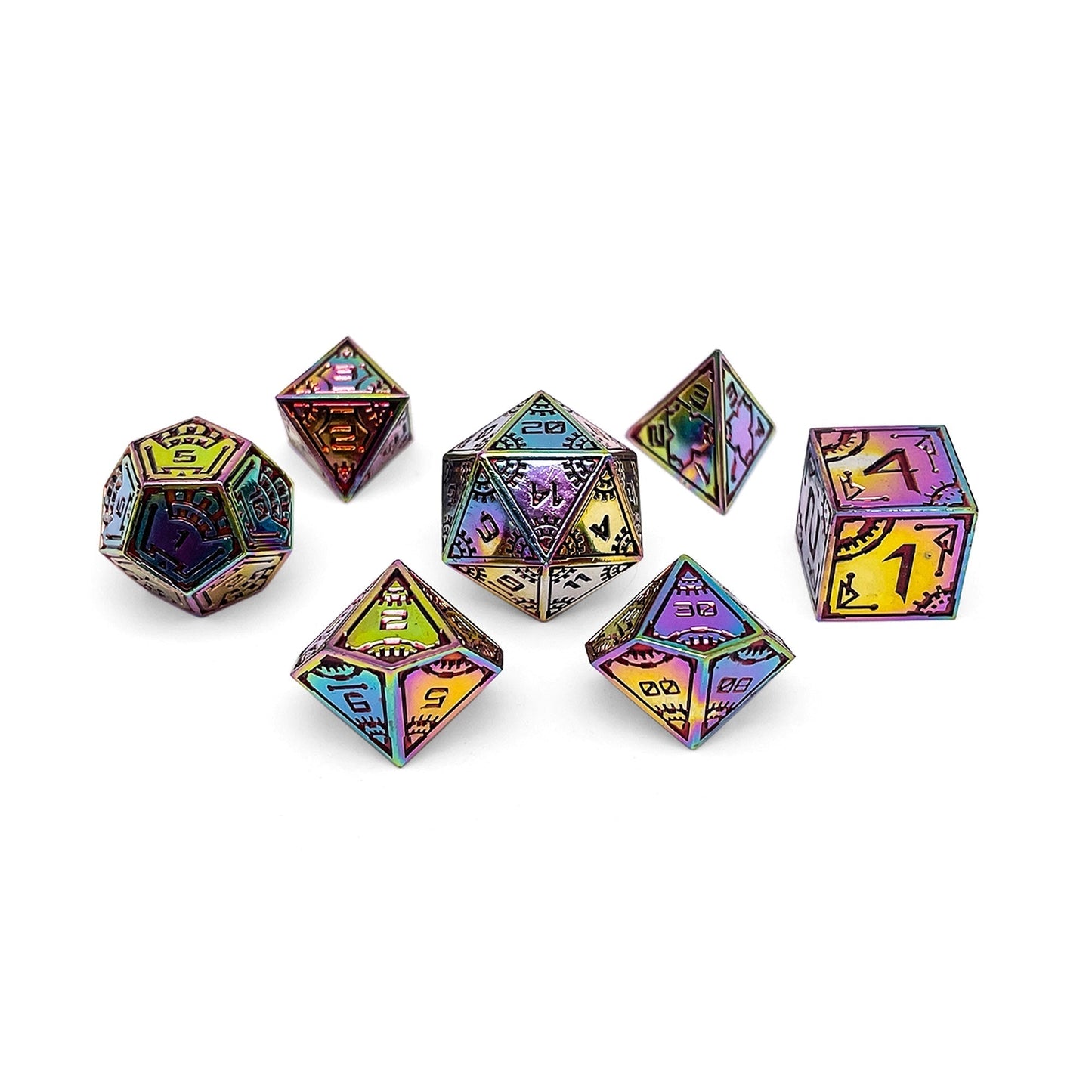 Super Nova - Space Dice 7 Piece RPG Set Alloy Metal Dice