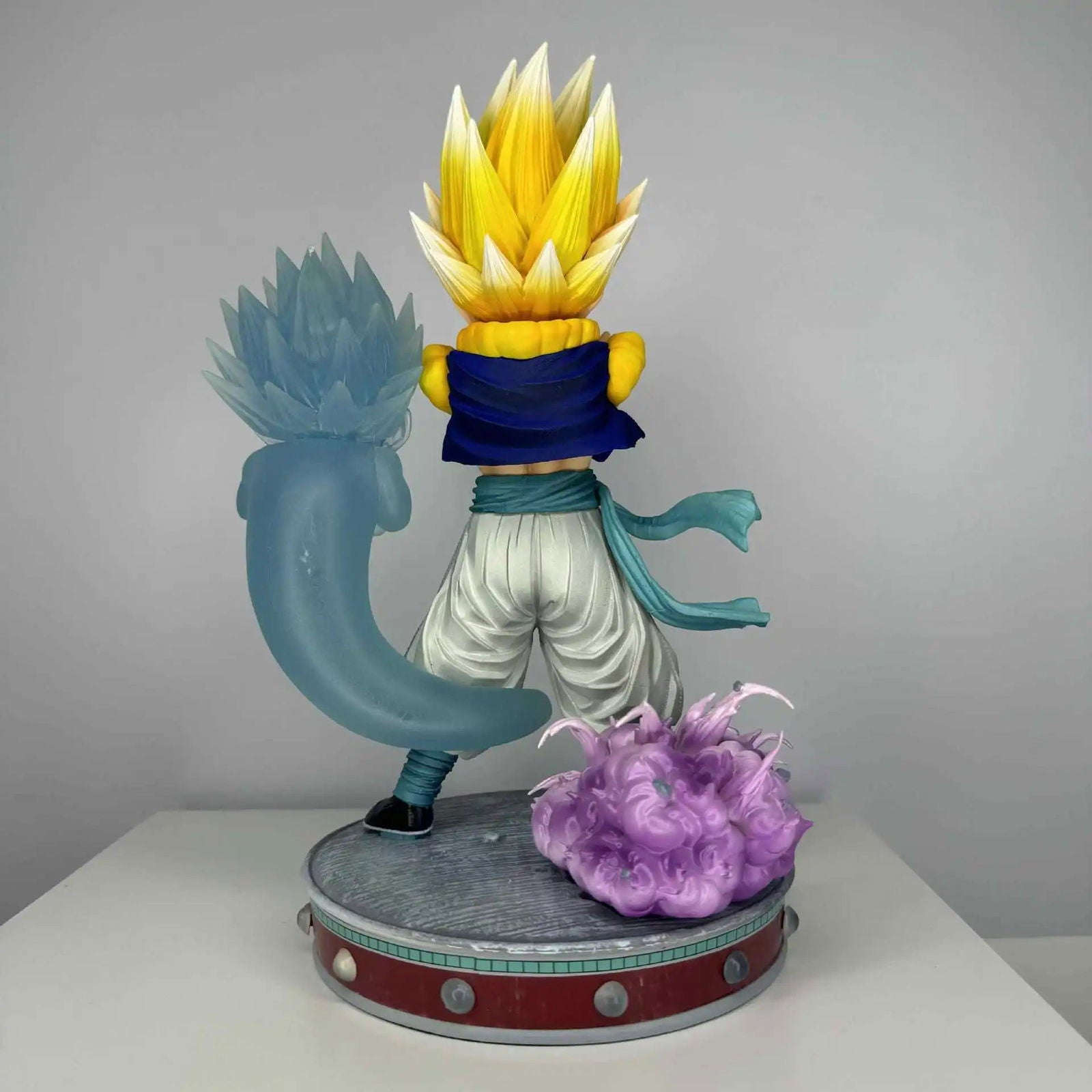 Super Saiyan Gotenks Anime Figurines, Dragon Ball Z Figures Ghost Squad Statue Figures Collection 24 CM