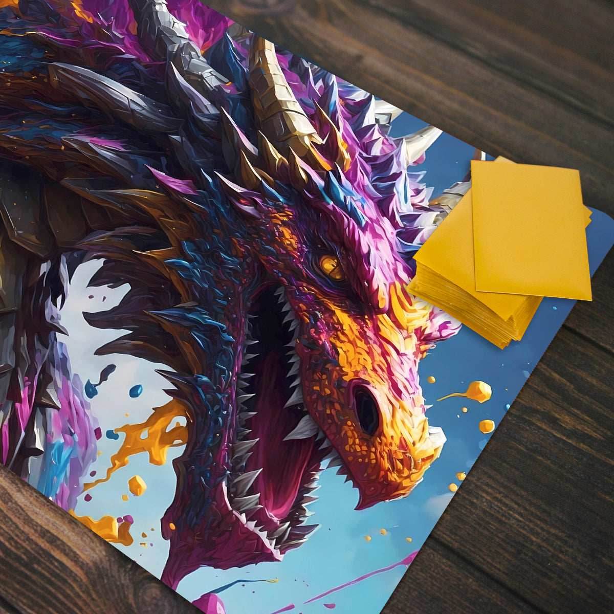 Water Color Dragon Playmat - Plain