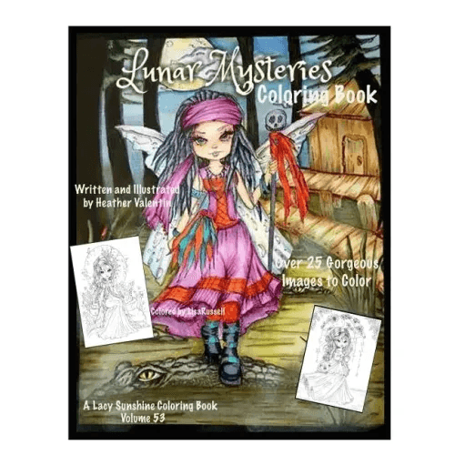 Lunar Mysteries Coloring Book: Lacy Sunshine Coloring Book Fairies, Moon Goddesses, Surreal, Fantasy and More - Paperback - 