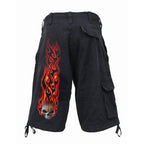 SKULL BLAST - Vintage Cargo Shorts Black