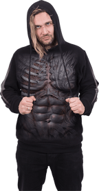 RIPPED - Side Pocket Hoody Black