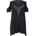 TRIBAL ROSE - Cold Shoulder Goth Bottom Top