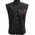 RIDE FREE - Sleeveless Stone Washed Worker Black