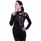 COBRA ROSES - Pentagram Shoulder Longsleeve Top