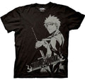 Bleach Ichigo Stare One Color Shonen Jump Anime Adult T-Shirt - S