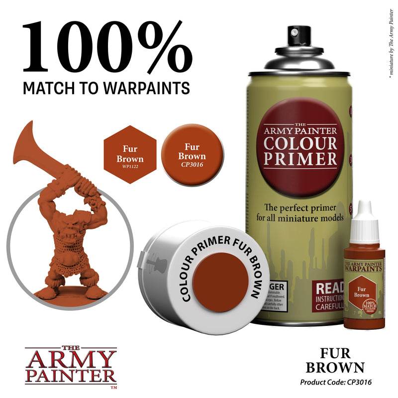 Army Painter Colour Primer: Fur Brown - 