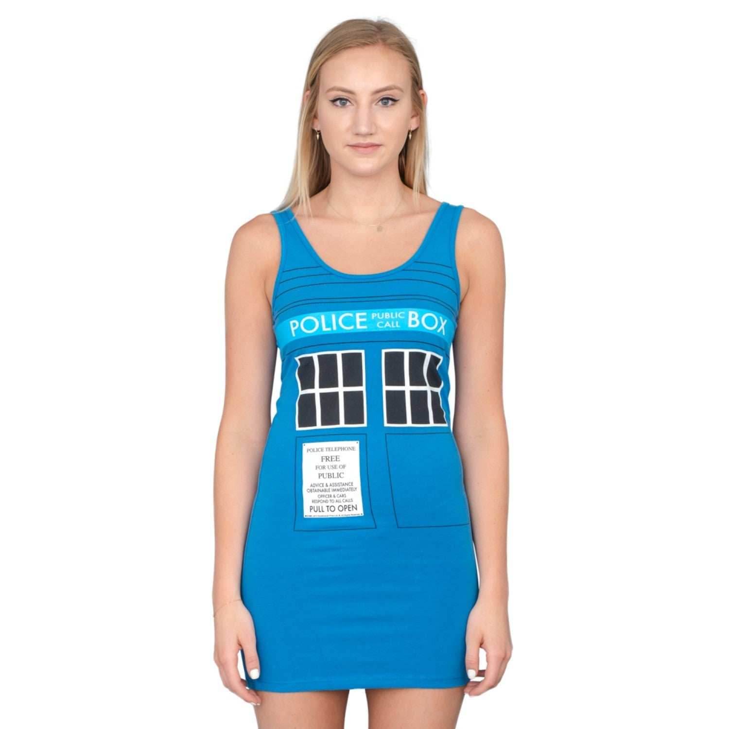 TARDIS Police Box Costume Tank Dress - XS