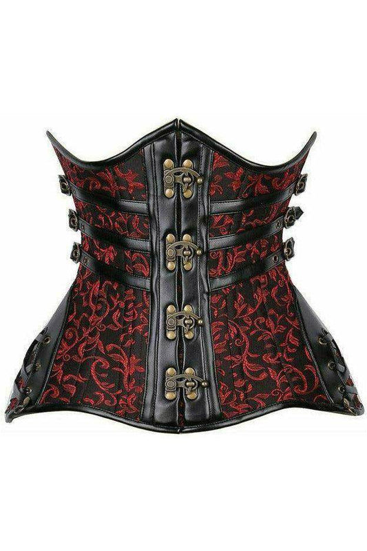 Top Drawer CURVY Steampunk Steel Double Boned Under Bust Corset - Small