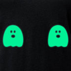 Halloween Glow in the Dark Ghost Boobies Tee V-Neck Tee Shirt 100% Cotton