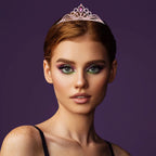 Teardrop Centerpiece Rhinestone Paved Flowing Crown Princess Tiara