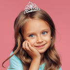 Teardrop Stone Cluster Accent Rhinestone Paved Mini Tiara