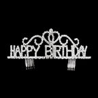 Happy birthday rhinestone tiara