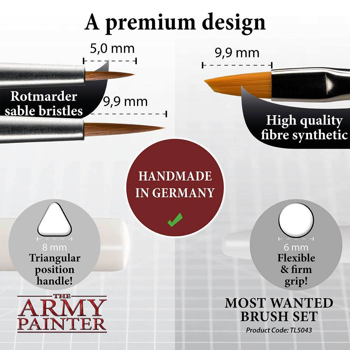 Army Painter Tools: Most Wanted Brush Set - 