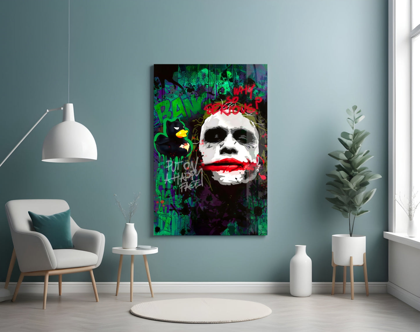 Joker Why Are We So Serious? Glass Wall Art || Designer Collection