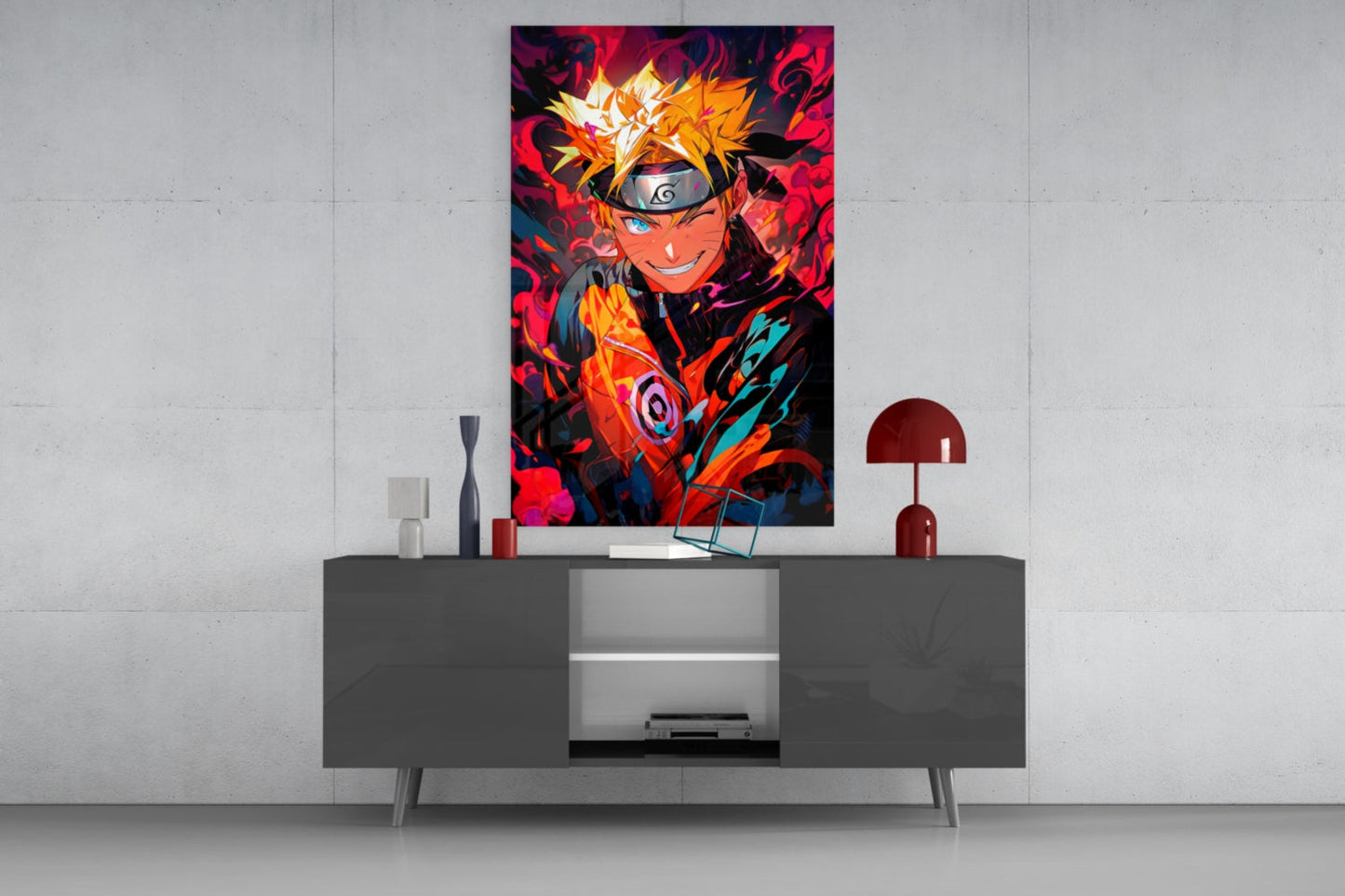 Naruto Portrait of Energy Glass Wall Art || Designer Collection