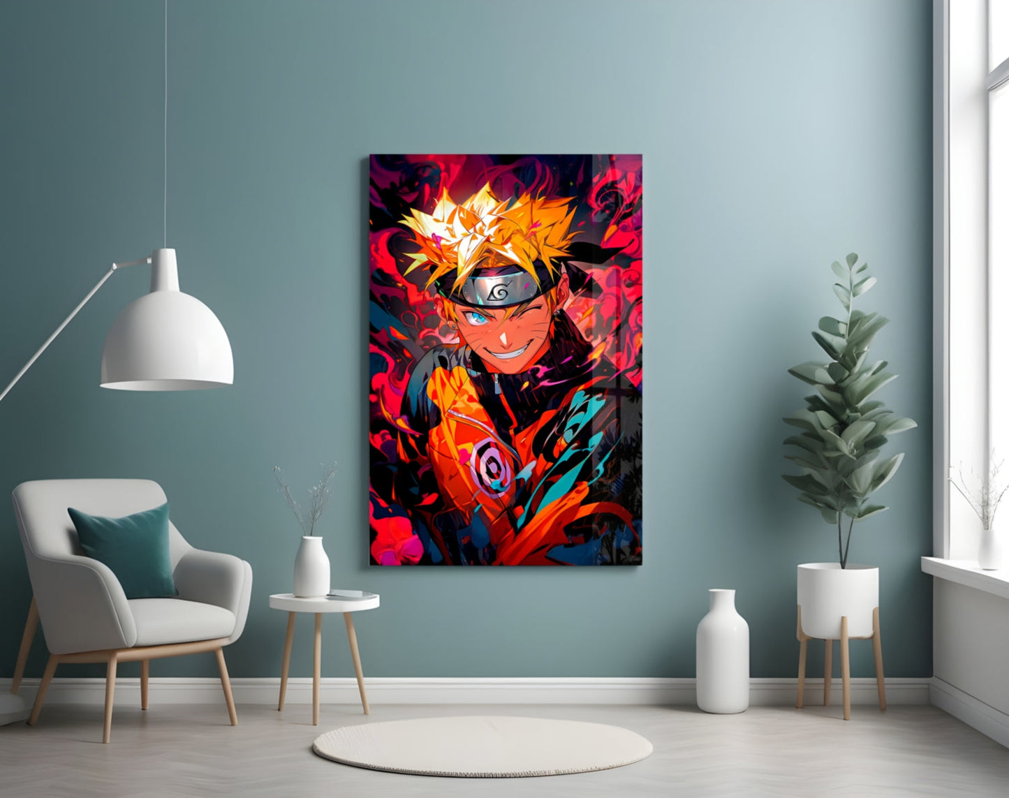 Naruto Portrait of Energy Glass Wall Art || Designer Collection