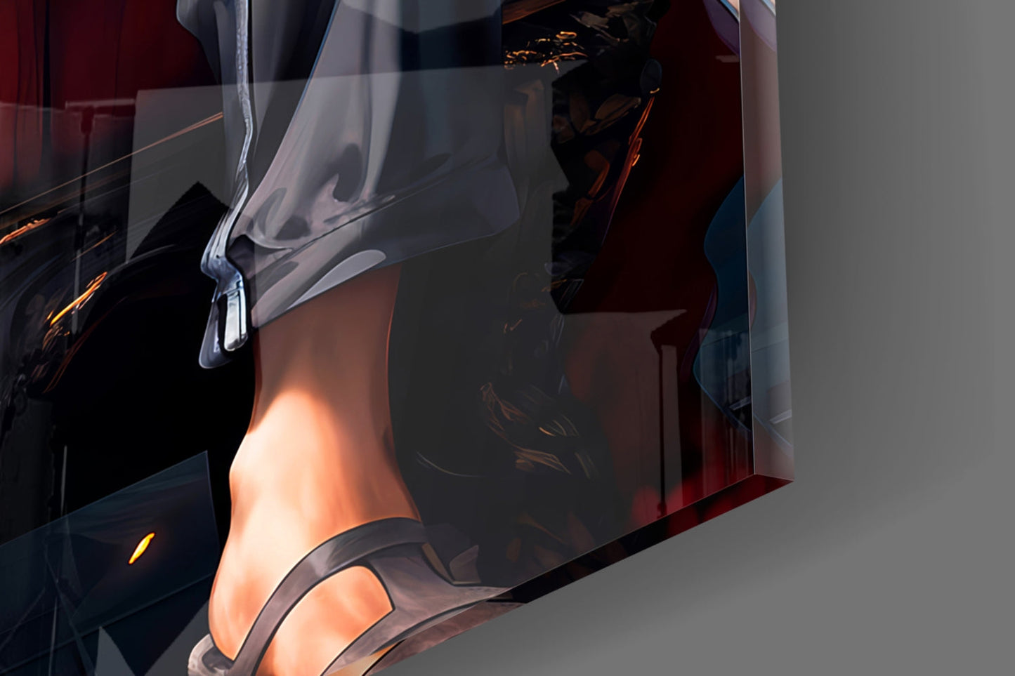 Luffy on the throne Glass Wall Art || Designer Collection