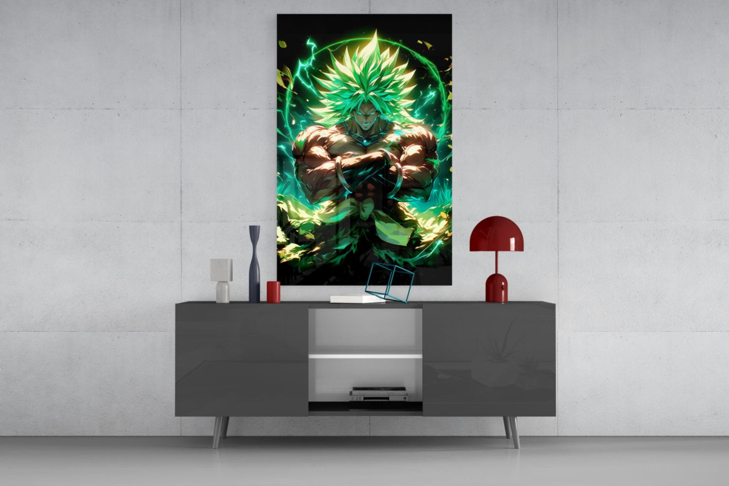Legendary Super Saiyan Broly Glass Wall Art || Designer Collection