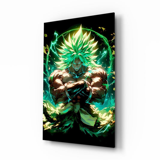 Legendary Super Saiyan Broly Glass Wall Art || Designer Collection
