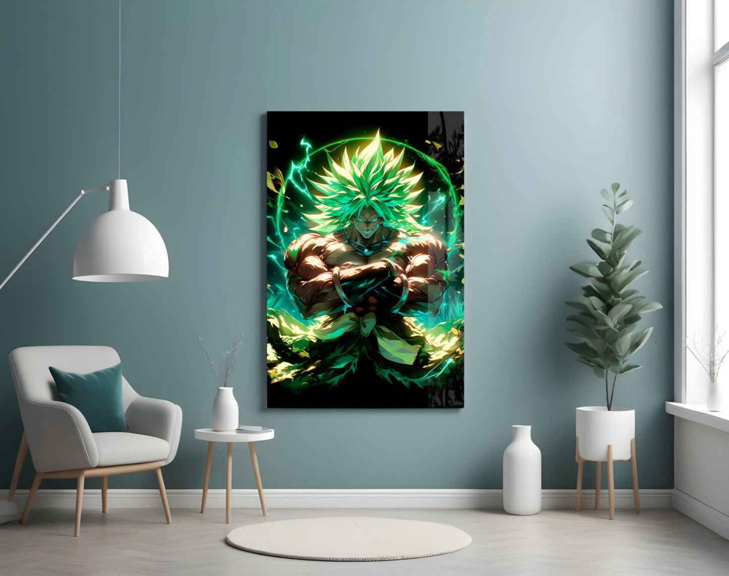 Legendary Super Saiyan Broly Glass Wall Art || Designer Collection