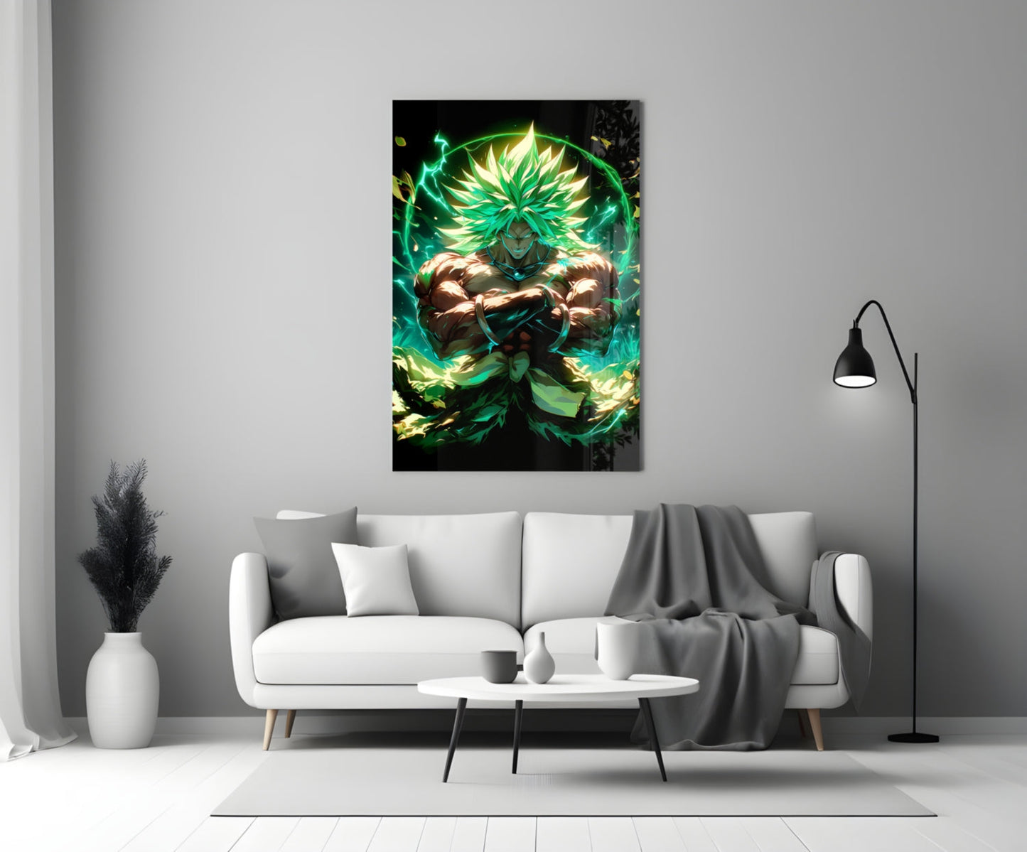Legendary Super Saiyan Broly Glass Wall Art || Designer Collection