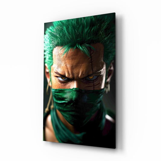 Swordsman Zoro Glass Wall Art || Designer Collection
