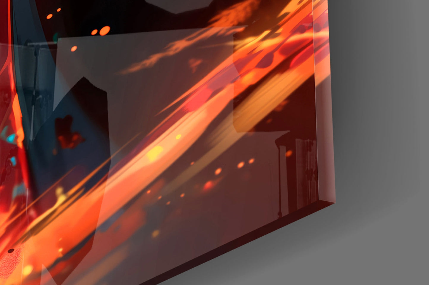 Zoro in Flames Glass Wall Art || Designer Collection