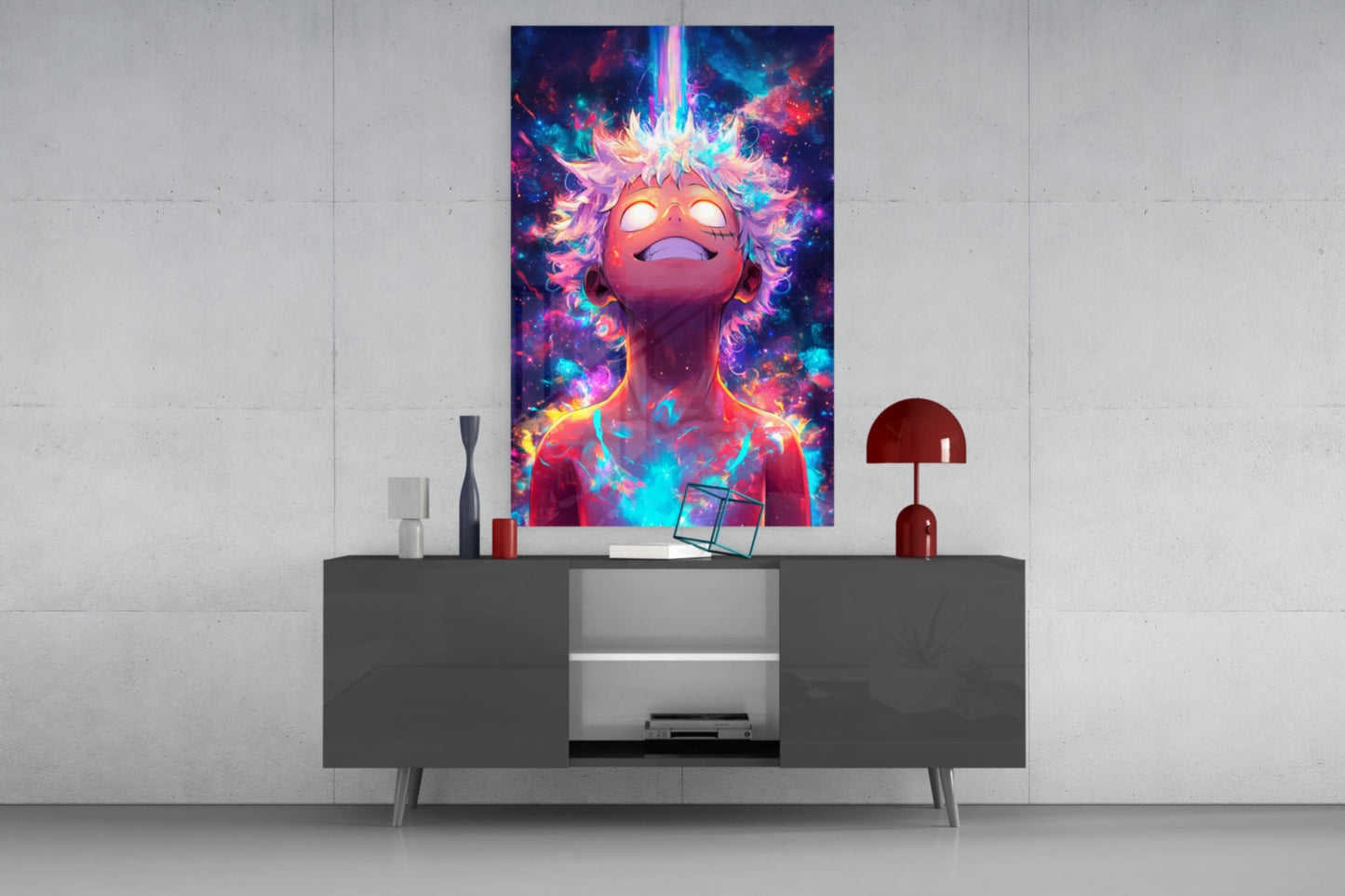 Cosmic Izuku Midoriya Glass Wall Art || Designer Collection
