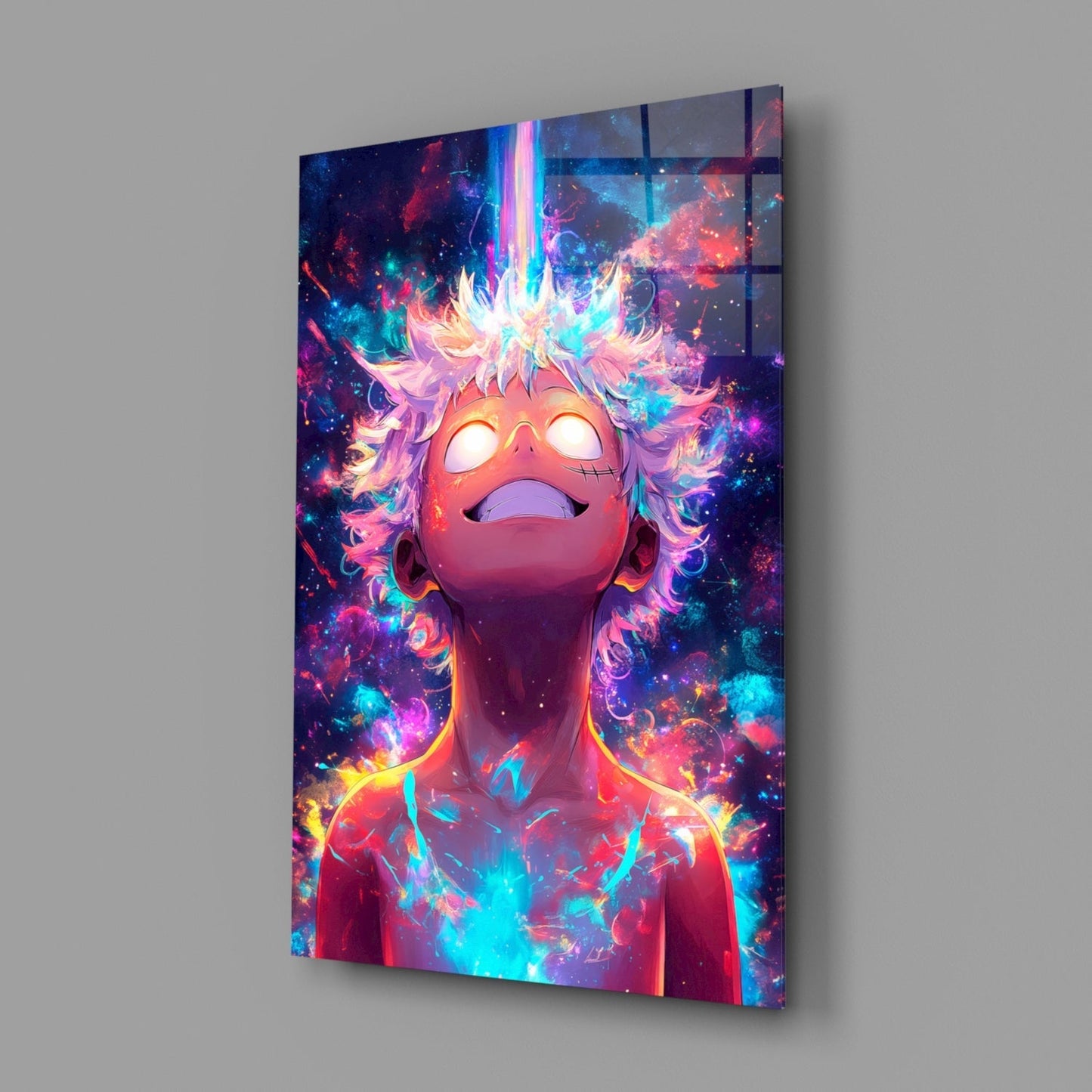 Cosmic Izuku Midoriya Glass Wall Art || Designer Collection