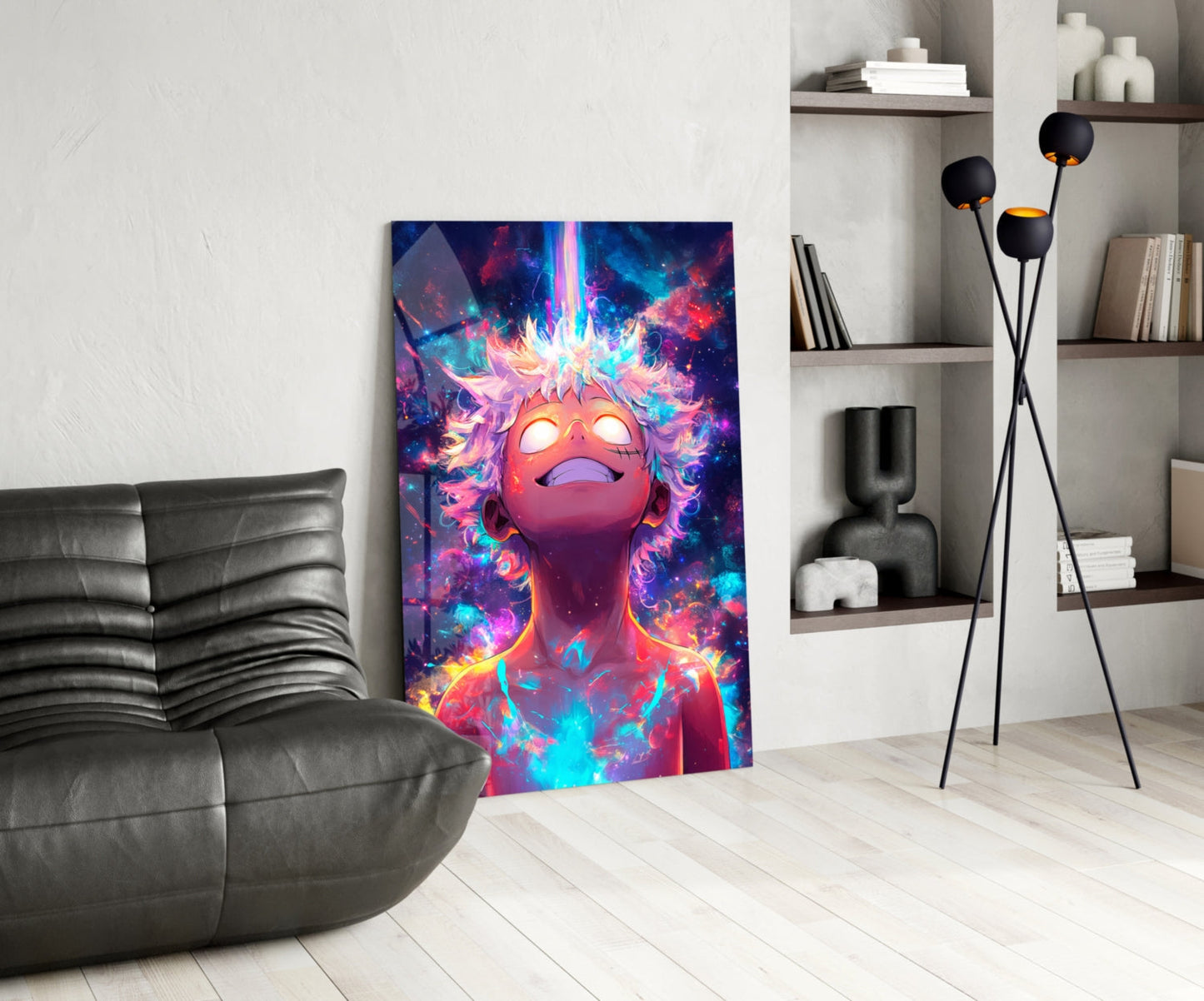 Cosmic Izuku Midoriya Glass Wall Art || Designer Collection