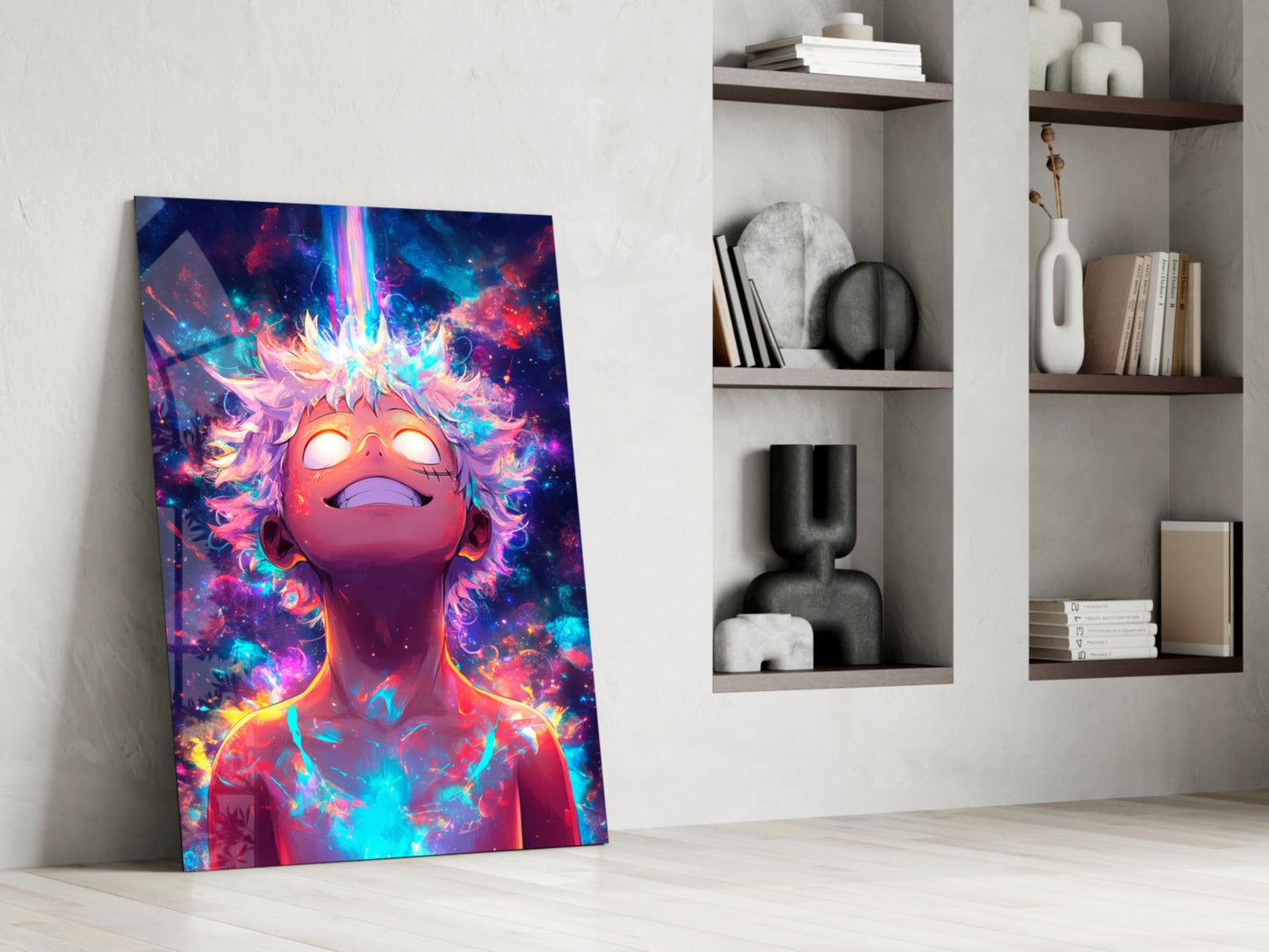 Cosmic Izuku Midoriya Glass Wall Art || Designer Collection