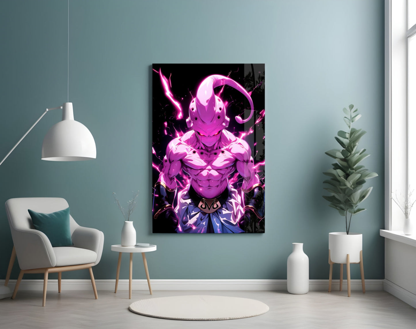 Pure Evil Kid Buu Glass Wall Art || Designer Collection